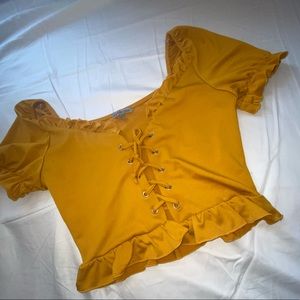 Yellow Cute Charlotte Russe Crop top